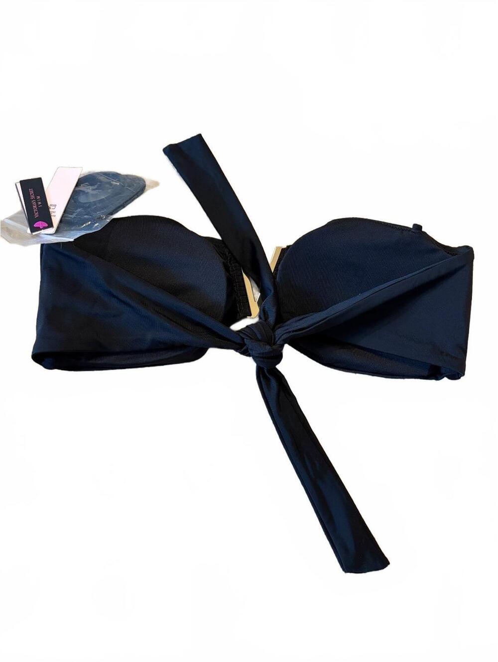 Victoria's Secret Black Strapless Bikini Top with V Detail - Picture 2 of 3